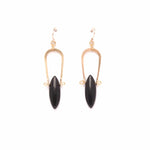 Amulet Earrings in Black Jasper