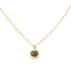 Black Opal Locket Necklace