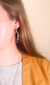 Amulet Earrings in Black Jasper