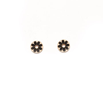 Flower Power Studs in Black & White