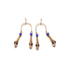 Smoky Quartz + Cobalt Conical Swing Earrings