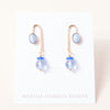 Blue Moonstone Asymmetrical Arch Earrings