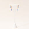 Blue Moonstone Asymmetrical Arch Earrings