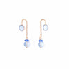 Blue Moonstone Asymmetrical Arch Earrings
