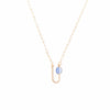 Blue Moonstone Asymmetrical Arch Necklace