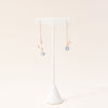 Blue Moonstone Contour Drop Earrings