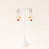 Blue Moonstone, Carnelian, and Topaz Rhythm Earrings