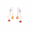 Blue Moonstone, Carnelian, and Topaz Rhythm Earrings