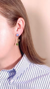 Jade + Blue Moonstone Contour Earrings