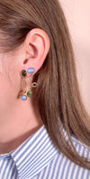 Jade + Blue Moonstone Contour Earrings