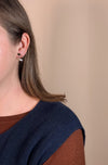 Blue Moonstone + Jade Swerve Stud Earrings