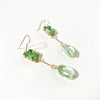 Peridot Glass Drop Earrings