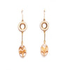 Caramel Swirl Glass Drop Earrings