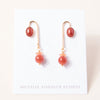 Carnelian Asymmetrical Arch Earrings