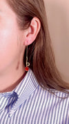 Carnelian Contour Drop Earrings
