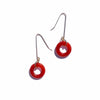 Carnelian Glass Loop Earrings