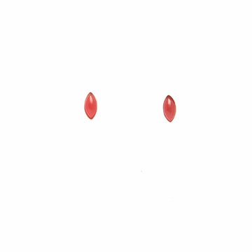 Navette Studs in Carnelian