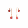 Carnelian Asymmetrical Arch Earrings
