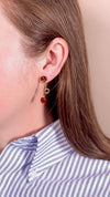 Carnelian + Tortoise Contour Earrings