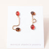 Carnelian + Tortoise Contour Earrings