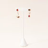 Carnelian + Tortoise Contour Earrings
