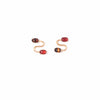 Carnelian + Tortoise Swerve Stud Earrings