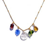 Charm Necklace with Vintage Glass