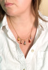 Charm Necklace with Cone Charms
