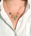 Charm Necklace with Heart and Tortoise Charms