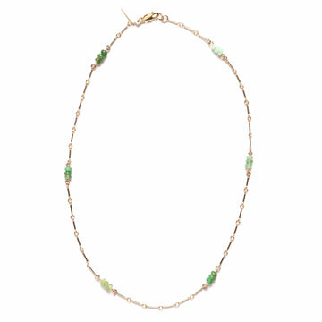 Chrysoprase Minimal Charm Necklace