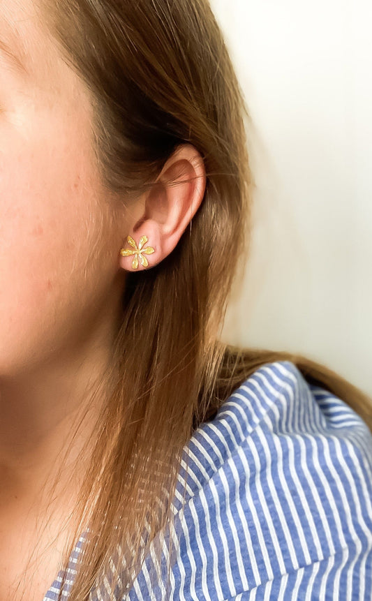 Lily Studs in Citrine
