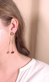 Garnet Mismatched Composition Earrings