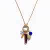 Cluster Charm Necklace in Mocha, Jade, Cobalt, and Topaz