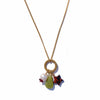 Cluster Charm Necklace- Wyoming Jade, Pearl, Mahogany Obsidian