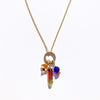 Cluster Charm Necklace in Topaz and Cobalt