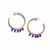 Hoops with Cobalt Glass Teardrops