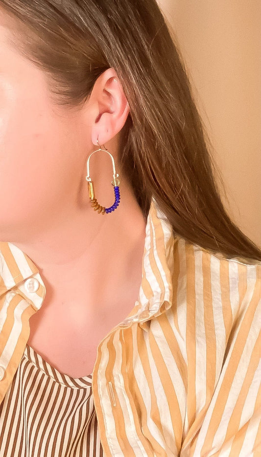 Cobalt, Olive, Mocha, and Topaz Balance Earrings