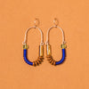 Cobalt, Olive, Mocha, and Topaz Balance Earrings/ Sterling Silver