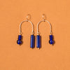 Composition Swing Earrings in Cobalt