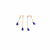 Cobalt Glass Double Drop Earrings