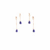 Cobalt Glass Double Drop Earrings