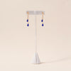 Cobalt Glass Double Drop Earrings