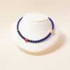 Floating Forms Necklace- Cobalt, Pyrite, Red Agate, African Opal