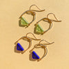 Cobalt Glass Deco Earrings
