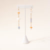 Moonstone, Pearl, Angelite, and Yellow Jade Composition Earrings