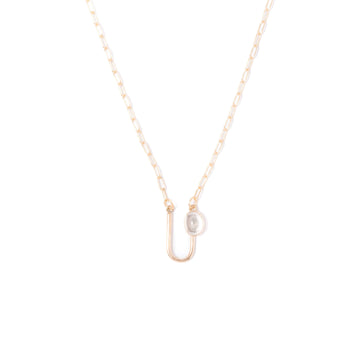 Crystal Asymmetrical Arch Necklace