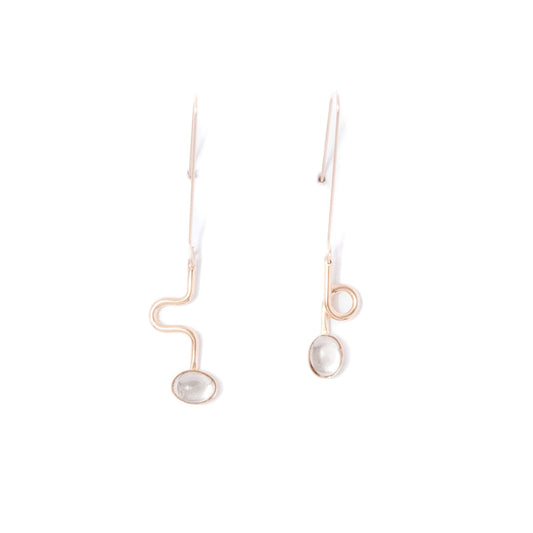 Crystal Contour Drop Earrings