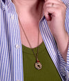 Dalmatian Jasper Donut Pendant Necklace
