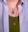 Dalmatian Jasper Donut Pendant Necklace