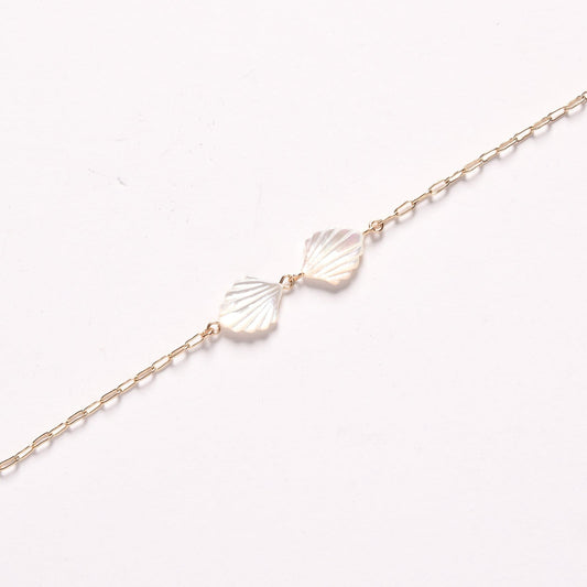 Mother of Pearl Double Shell Necklace